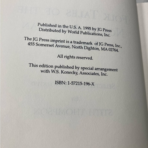 Folk Tales Of The North American Indians by Stith Thompson - Picture 6 of 10